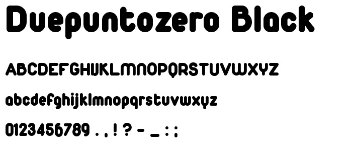 Duepuntozero Black font